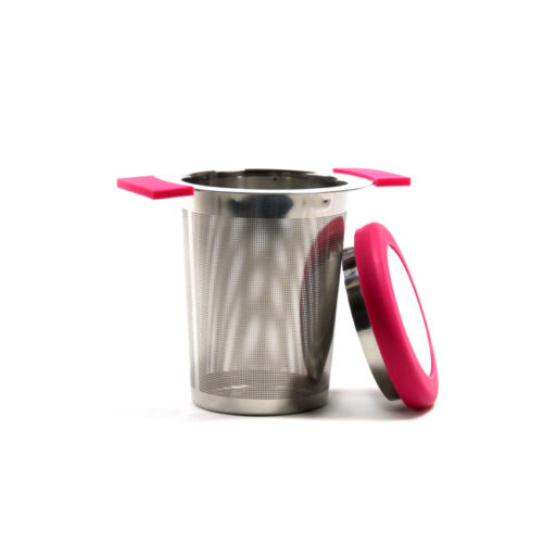 FILTRO PARA TÉ CON TAPA, ASA ROSA