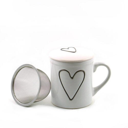 TISANERA CORAZÓN BLANCA